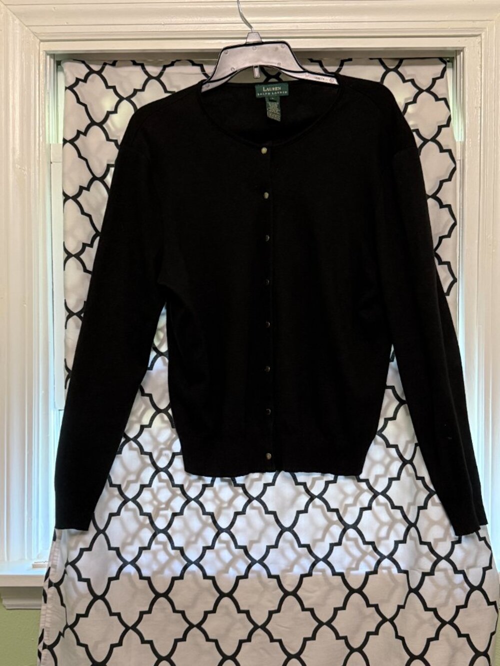 Lauren Ralph Lauren Vintage Snap Cardigan L Made in US Territory - Picture 2 of 6
